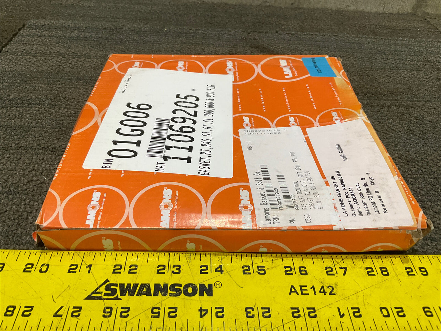 LAMONS 6A-1733 API 6A R45 D 09-20 B3469540 SOFT IRON OVAL GASKET 678