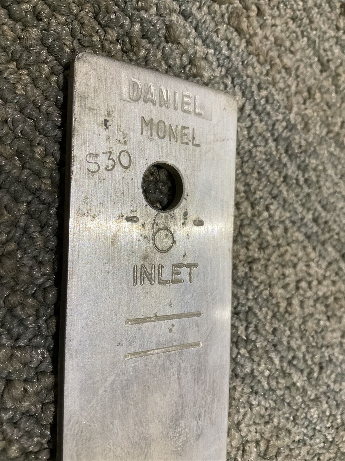 DANIEL MONEL S30 6 INLET BLANK PADDLE ORIFICE PLATE 678
