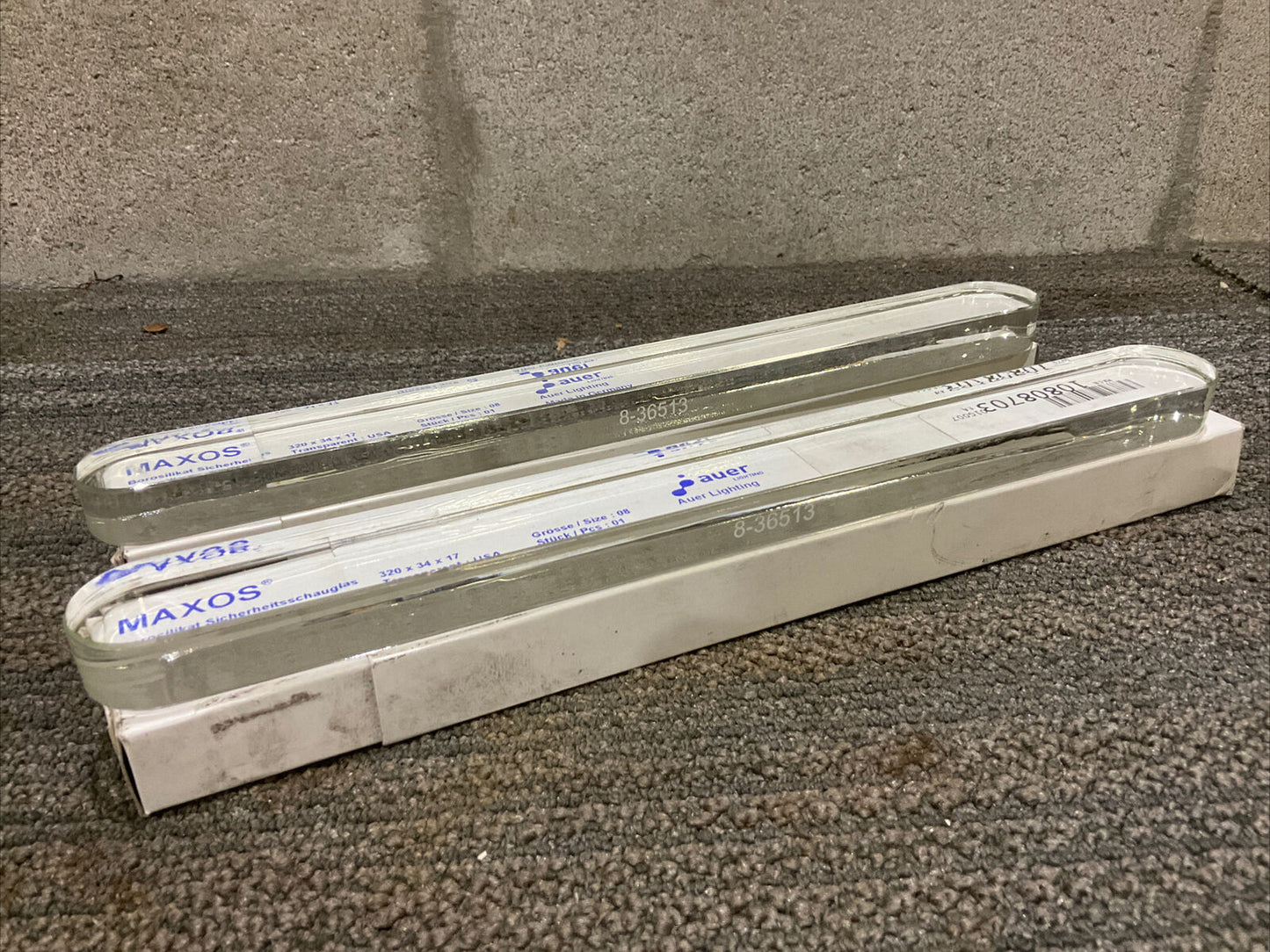 MAXOS AUER 1071815/836513 BOROSILICATE SAFETY SIGHT GLASS 9 340X34X17 LOT OF 2
