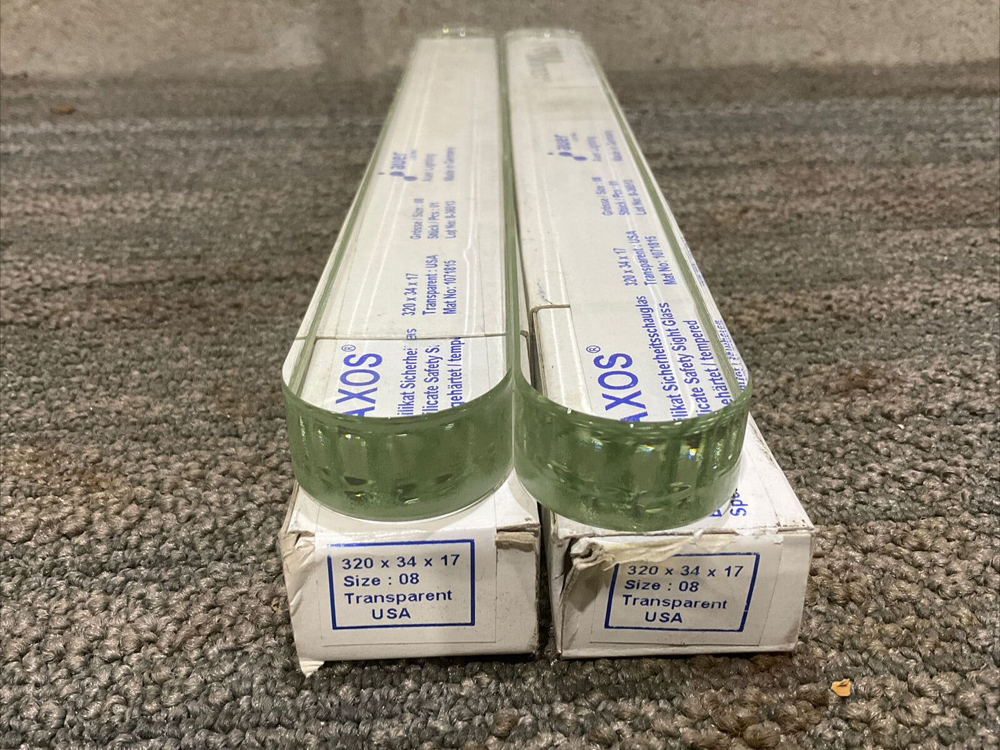 MAXOS AUER 1071815/836513 BOROSILICATE SAFETY SIGHT GLASS 9 340X34X17 LOT OF 2
