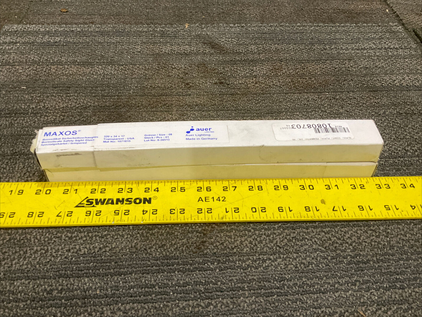 MAXOS AUER 1071815/836513 BOROSILICATE SAFETY SIGHT GLASS 9 340X34X17 LOT OF 2