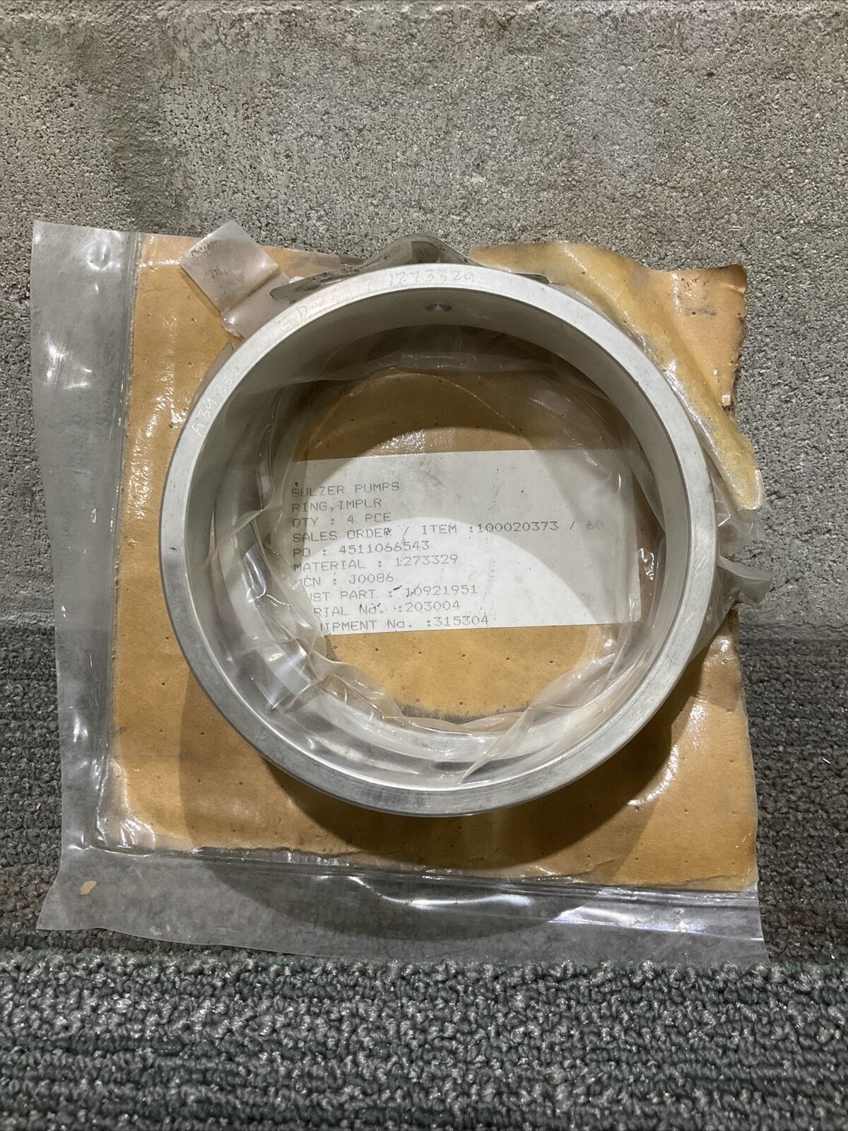 BINGHAM A39256 IMPELLER WEAR RING 11-14 CHR 678 LOT OF 2 4-1/2” ID