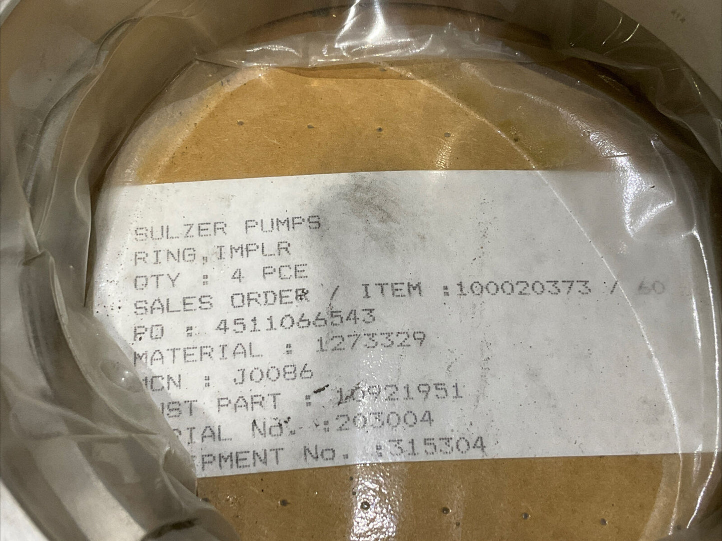 BINGHAM A39256 IMPELLER WEAR RING 11-14 CHR 678 LOT OF 2 4-1/2” ID