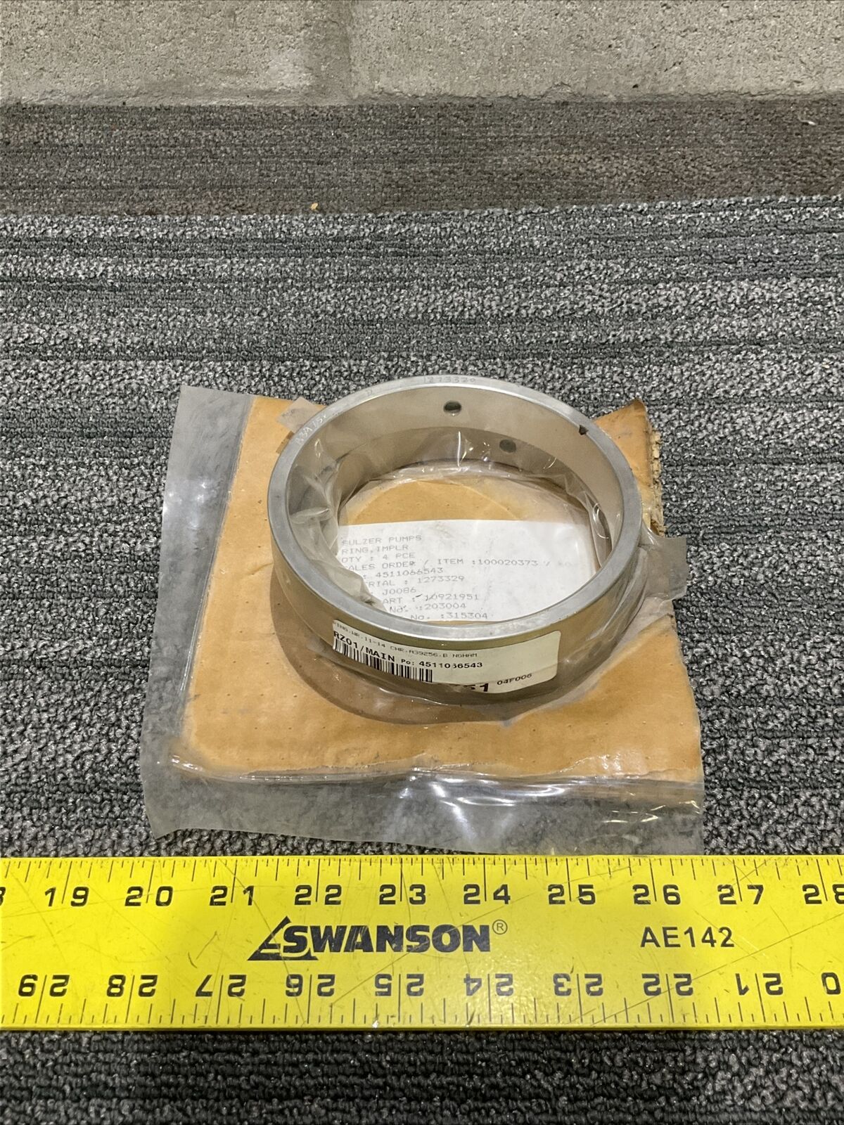 BINGHAM A39256 IMPELLER WEAR RING 11-14 CHR 678 LOT OF 2 4-1/2” ID