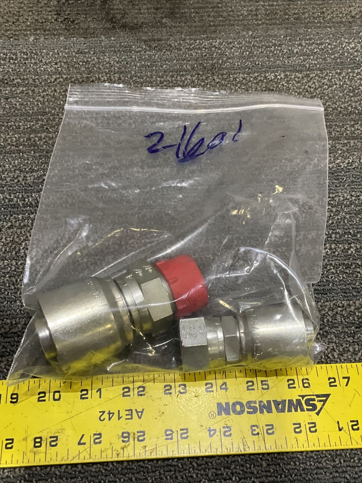 GOODYEAR B2NPMX1616146451616 B2JCFX1212144001212 HYDRAULIC HOSE FITTING LOT OF 2