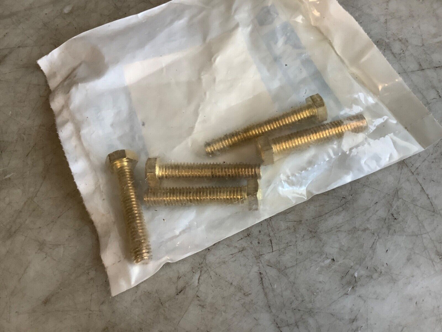 FASTENAL 1175024 BRASS HEX CAP SCREW 3/8IN X 16 X 2IN 222 - QTY 5