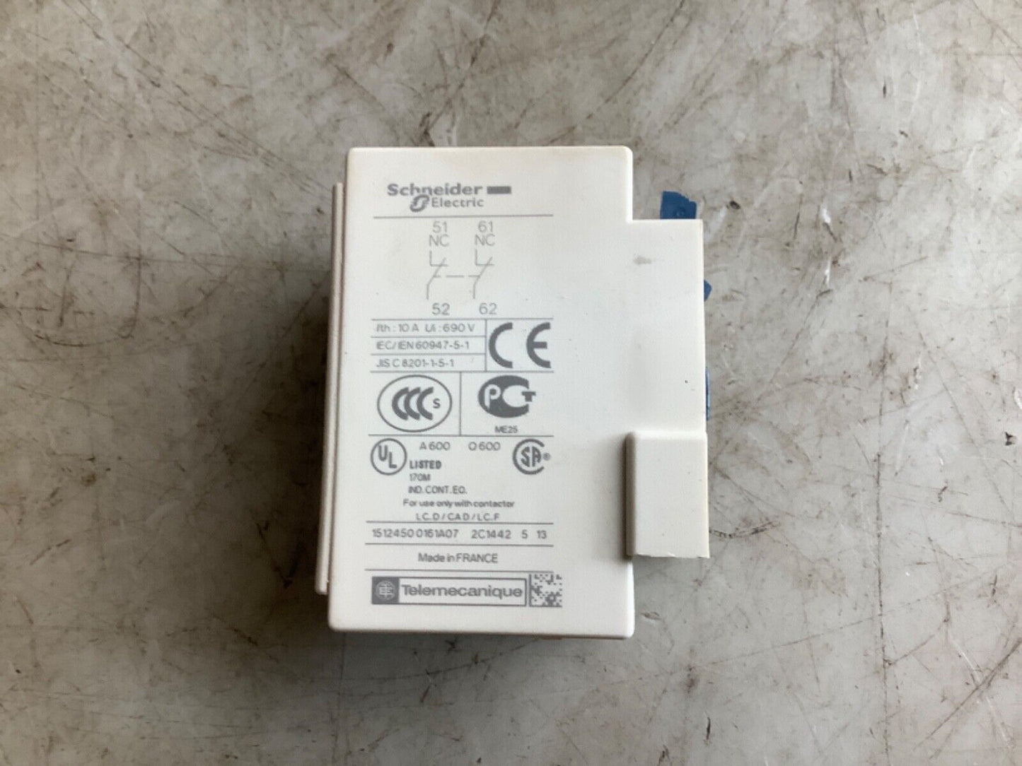 SCHNEIDER LADN02 AUXILIARY CONTACT BLOCK 222