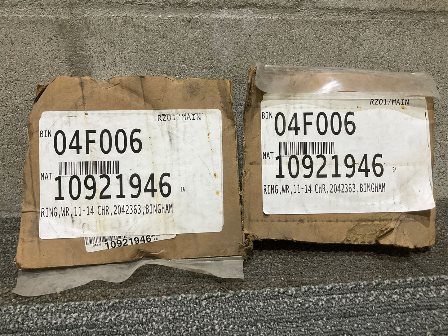 BINGHAM 2042363 WEAR RING 11-14 CHR 678 LOT OF 2 4-7/8” ID