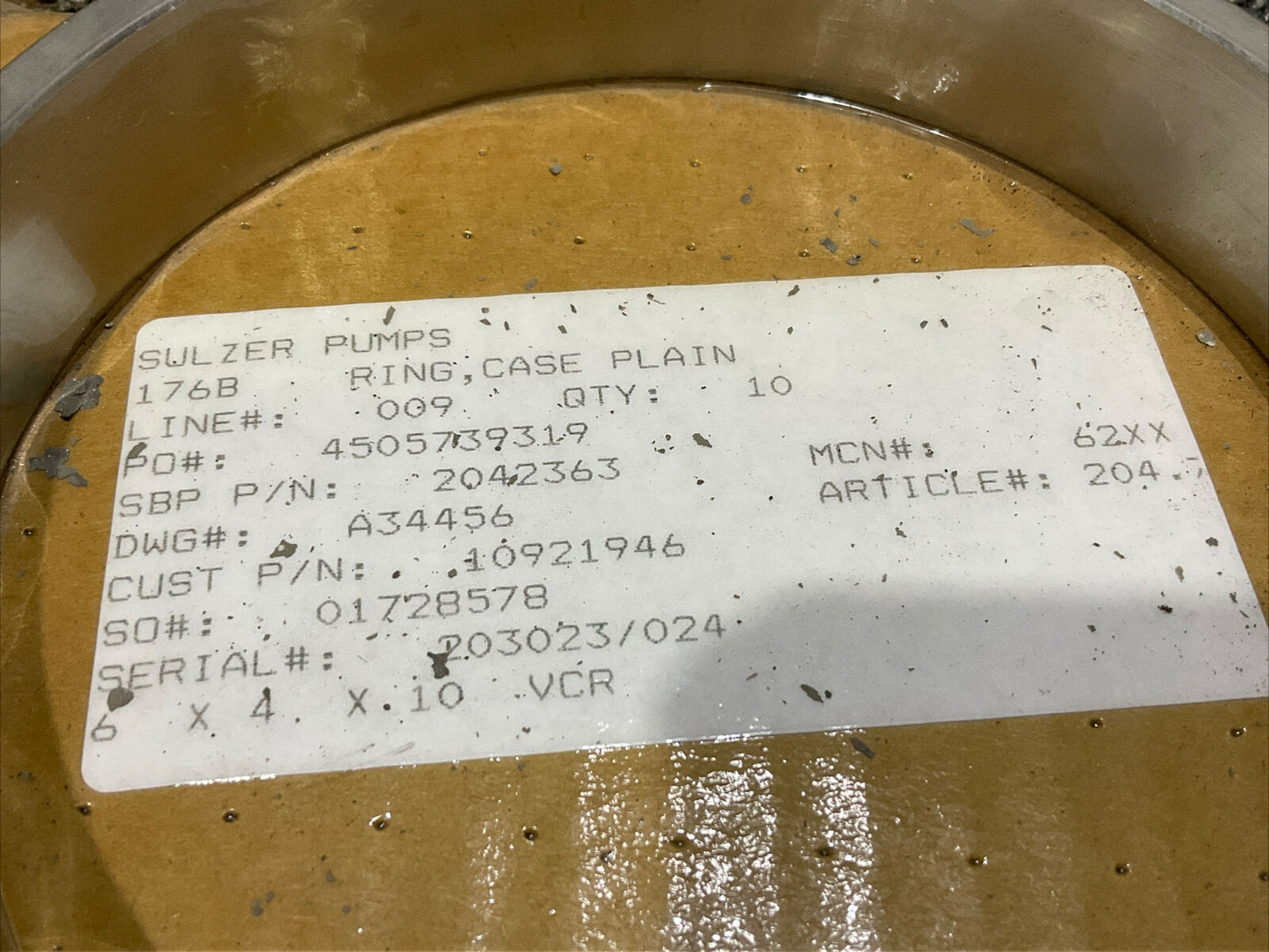 BINGHAM 2042363 WEAR RING 11-14 CHR 678 LOT OF 2 4-7/8” ID