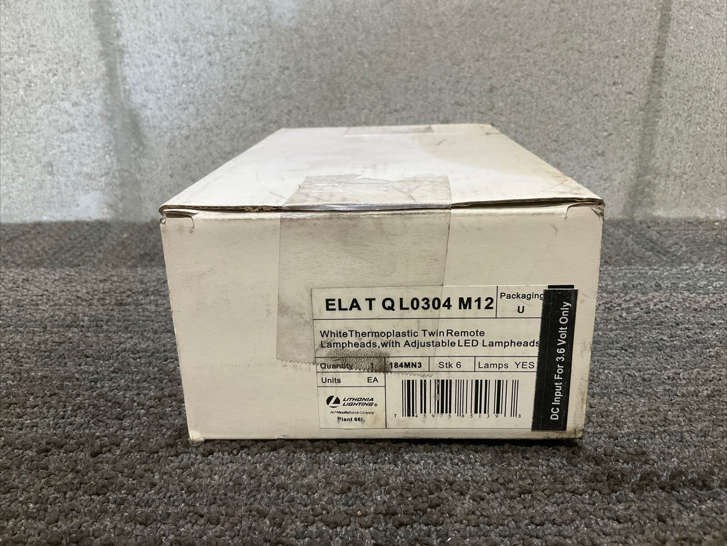 LITHONIA LIGHTING ELA T QLQ0304 M12 TWIN REMOTE LAMPHEADS 444