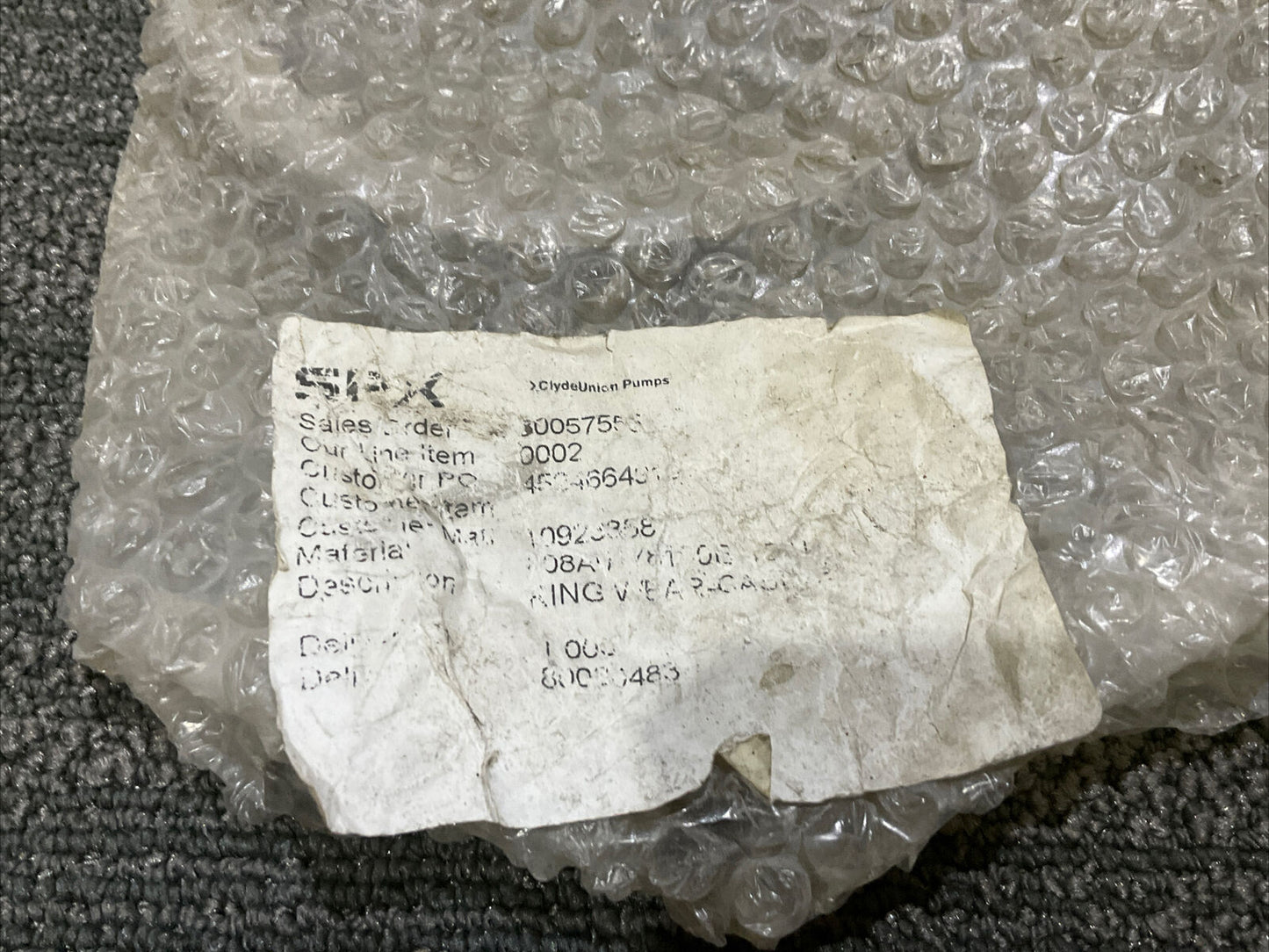 SPX UNION 808A0178100E11501 BACK RING CASE 678