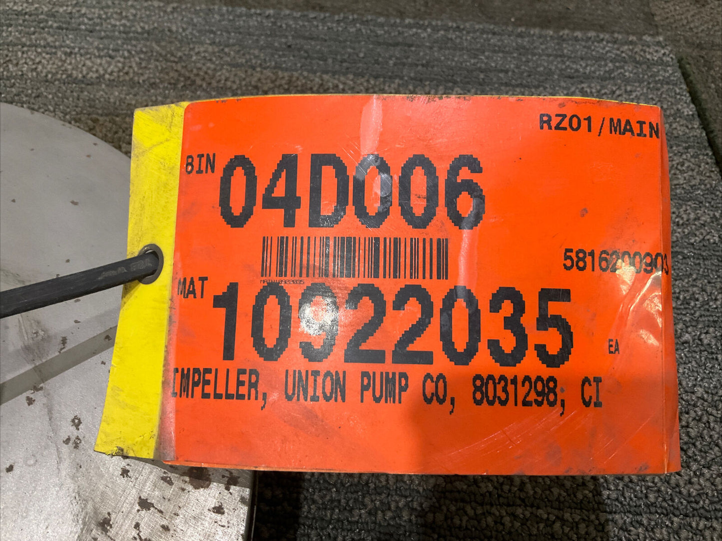 UNION PUMP 8031298 PUMP IMPELLER 13.5” 3 VANE 678