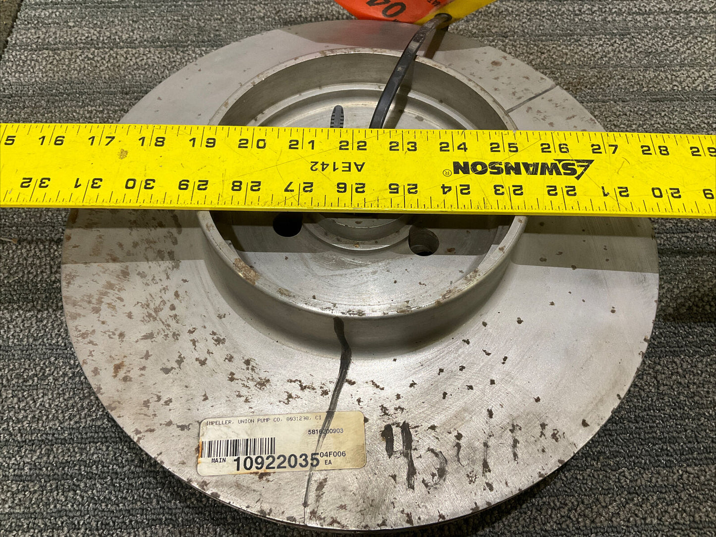 UNION PUMP 8031298 PUMP IMPELLER 13.5” 3 VANE 678