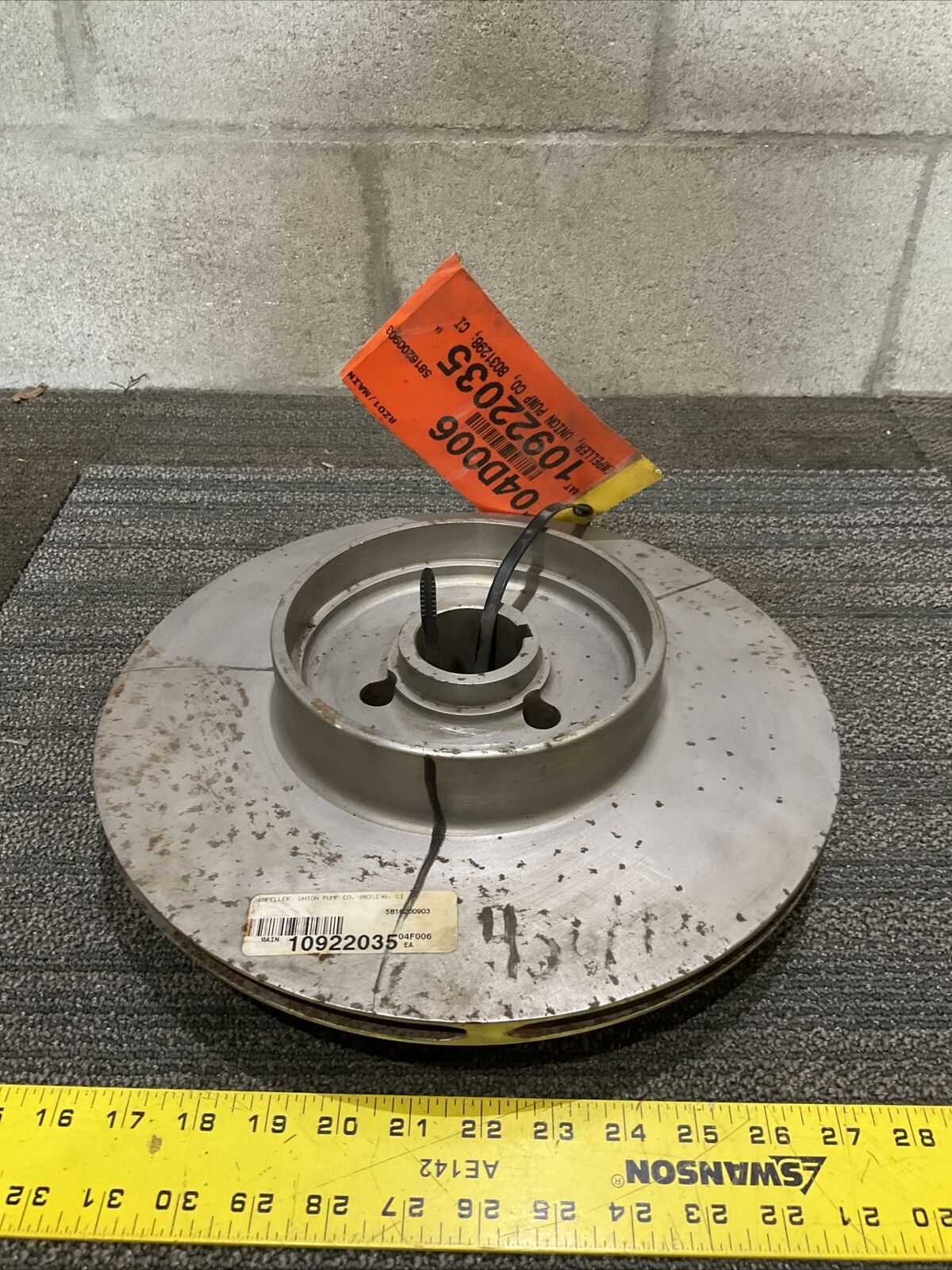 UNION PUMP 8031298 PUMP IMPELLER 13.5” 3 VANE 678