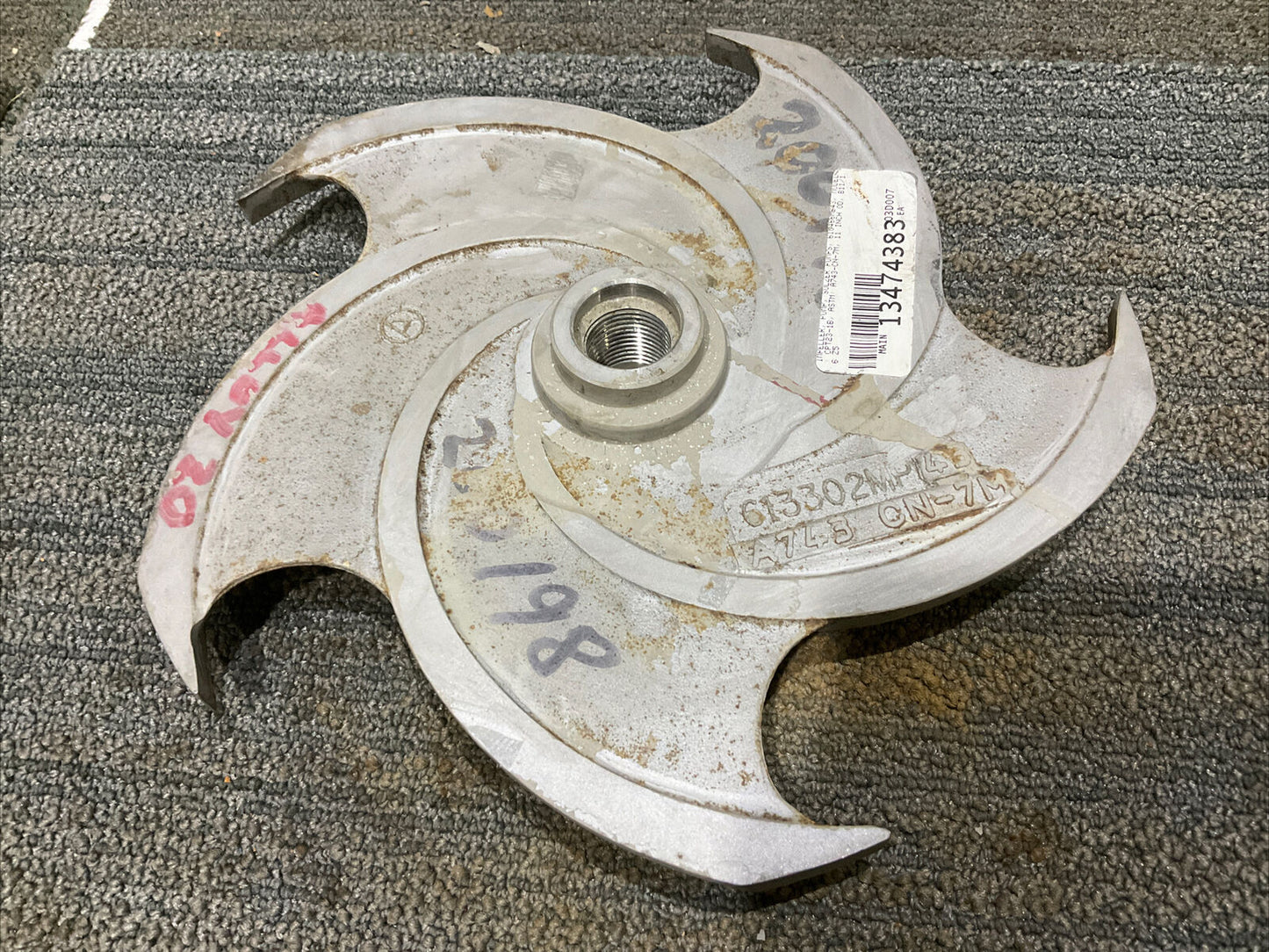 SULZER PUMPS CPT23-1B A743-CN-7M 613302MP43 IMPELLER 11” 678