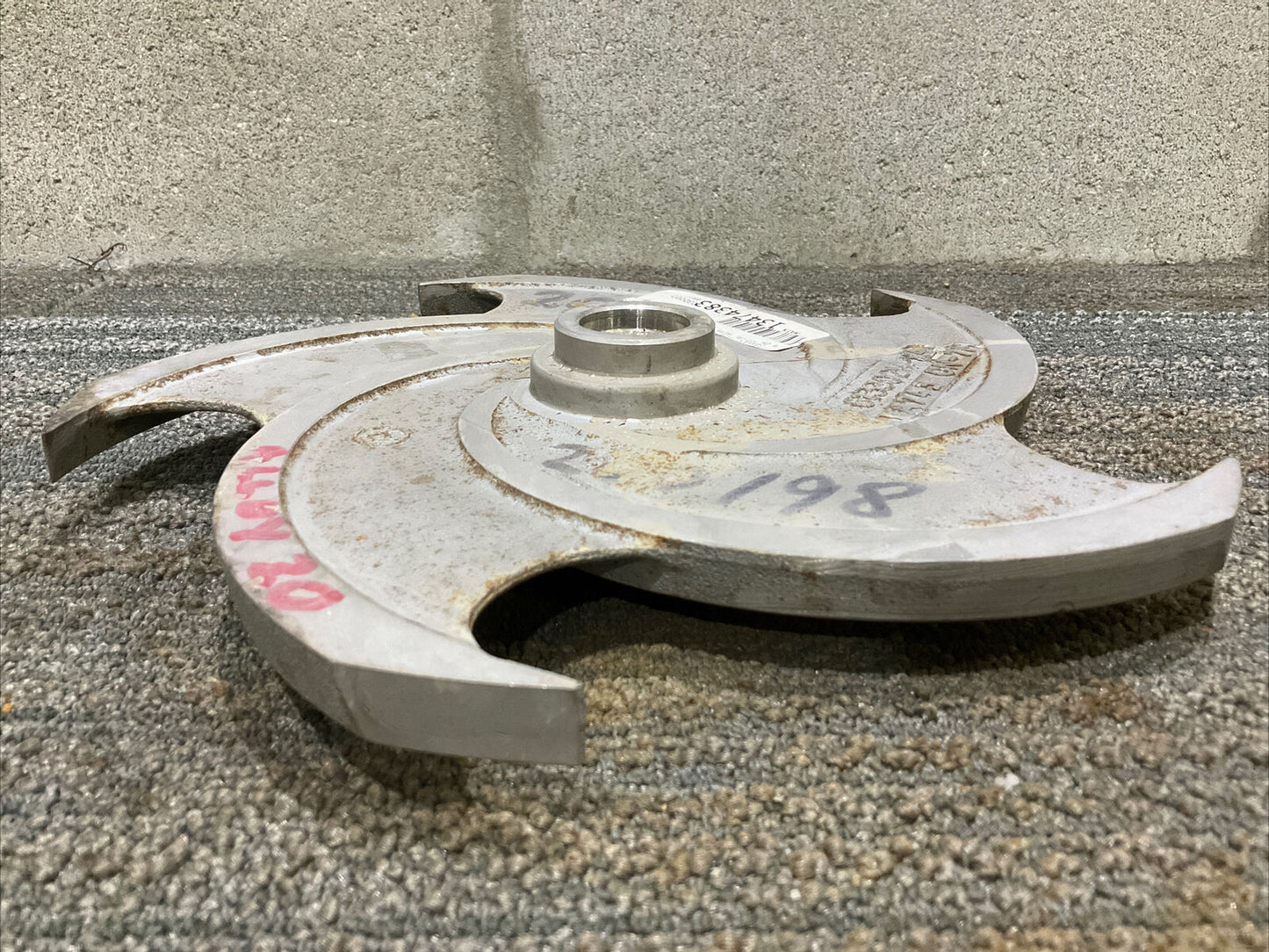 SULZER PUMPS CPT23-1B A743-CN-7M 613302MP43 IMPELLER 11” 678