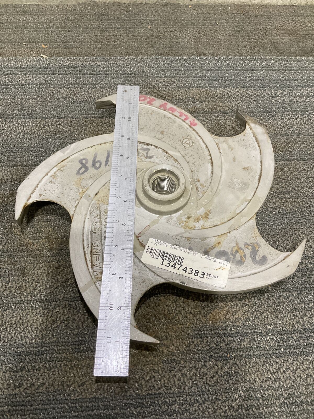 SULZER PUMPS CPT23-1B A743-CN-7M 613302MP43 IMPELLER 11” 678