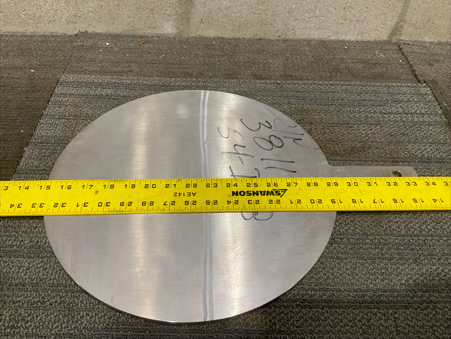 BGI 10 300ASA 316SS OD ORIFICE PLATE 1/4” THK 14” DIAMETER 678