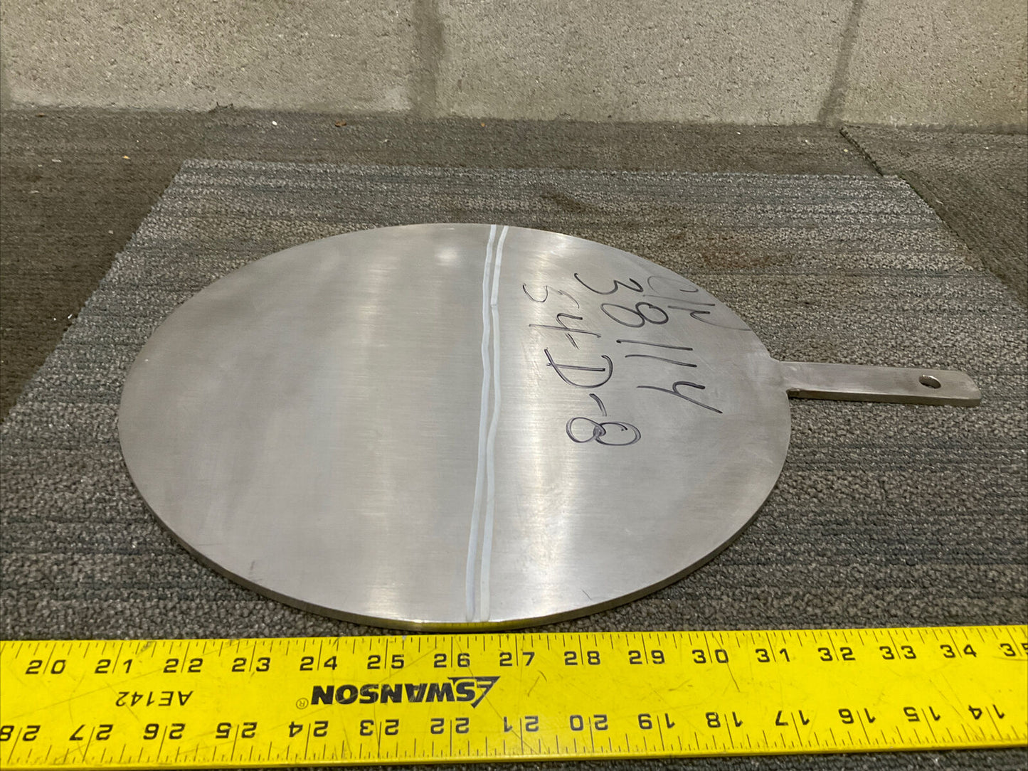 BGI 10 300ASA 316SS OD ORIFICE PLATE 1/4” THK 14” DIAMETER 678
