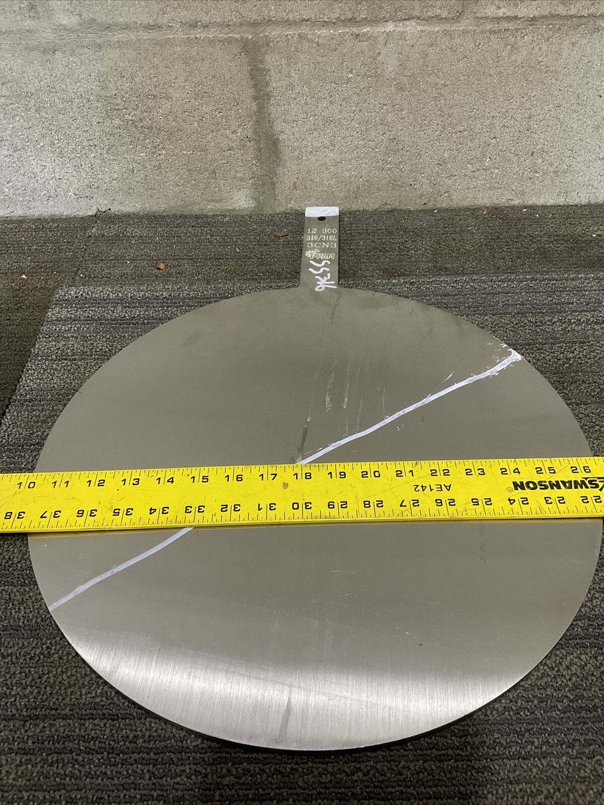 PFAM 12 300 316/316L 3CN3 ORIFICE PLATE 12” OD 1/4” THK 300 LB 678