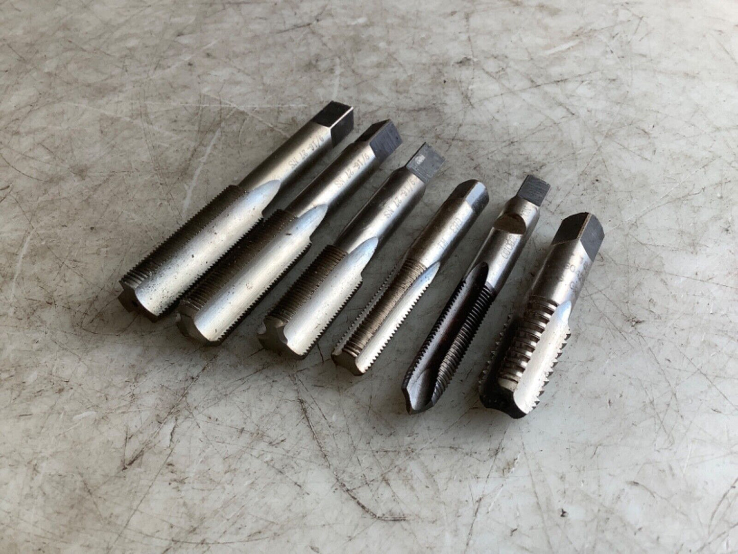 HAND TAP HSS STRAIGHT 3 FLUTE 1/4-18NPT 3/8-24NF 9/16-27NS 333 - QTY 6