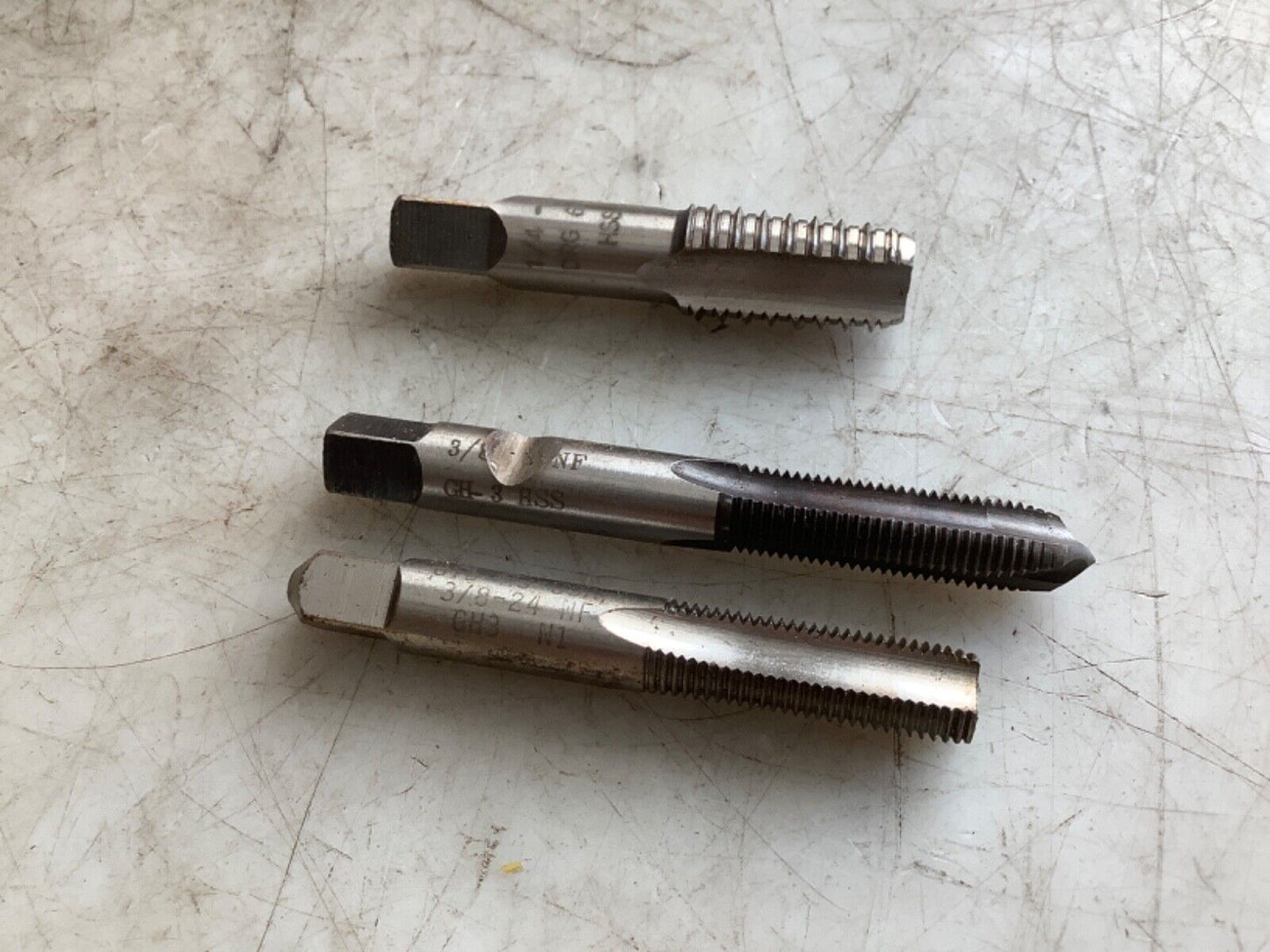 HAND TAP HSS STRAIGHT 3 FLUTE 1/4-18NPT 3/8-24NF 9/16-27NS 333 - QTY 6