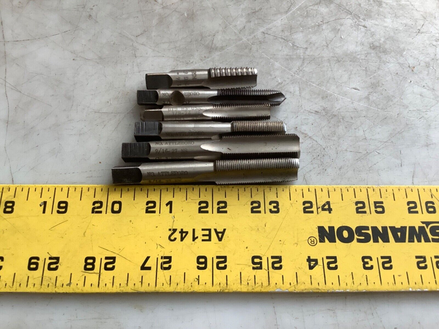 HAND TAP HSS STRAIGHT 3 FLUTE 1/4-18NPT 3/8-24NF 9/16-27NS 333 - QTY 6