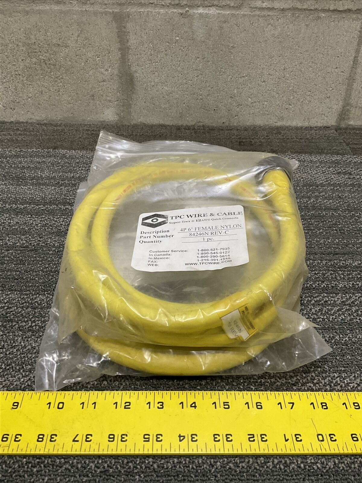 TPC WIRE & CABLE 84246N REV C 4P 6’ SUPER TRAX 12AWG QUICK CONNECTS 222 LOT OF 2