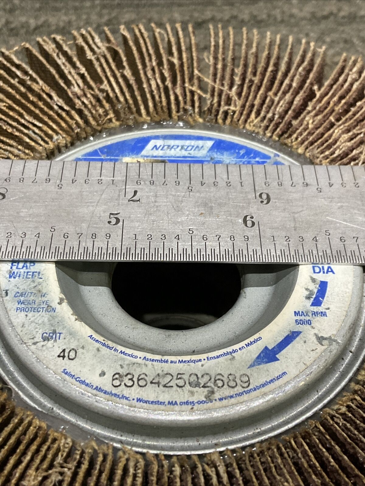 NORTON 63642502689 R265 METALIGHR FLAPWHEEL 6 X 2 X 1 222 LOT OF 3