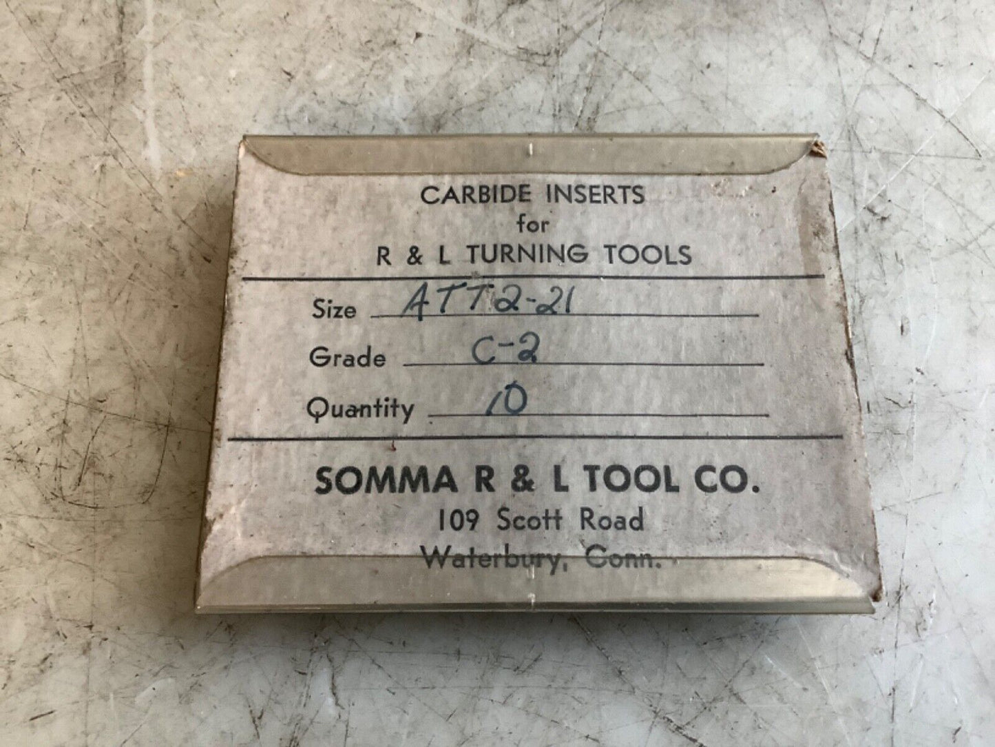 SOMMA TOOL ATT2-21 C-2 CARBIDE INSERTS 333 - QTY 10