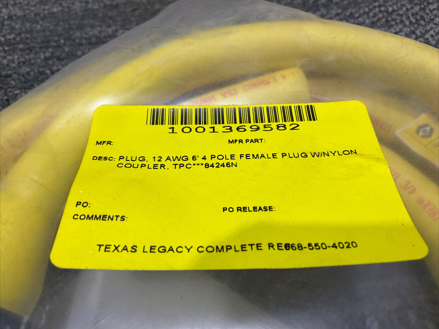 TPC WIRE & CABLE 84246N REV-C SUPER TREX 12AWG QUICK CONNECTS 222 LOT OF 3
