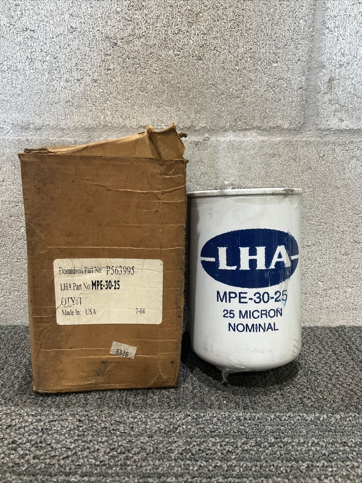 LHA MPE-30-25 HYDRAULIC FILTER 25 MICRON/DONALDSON P563995 REPLACEMENT LOT OF 4