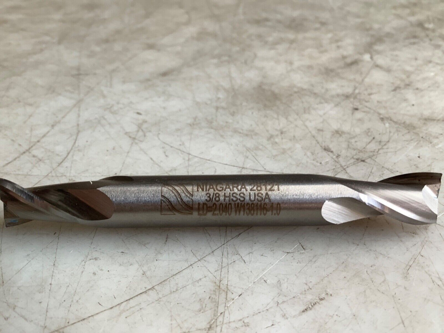 NIAGARA CUTTER N28121 DOUBLE END MILL SQUARE 3/8X3/8X9/16X3-1/8 2F 333