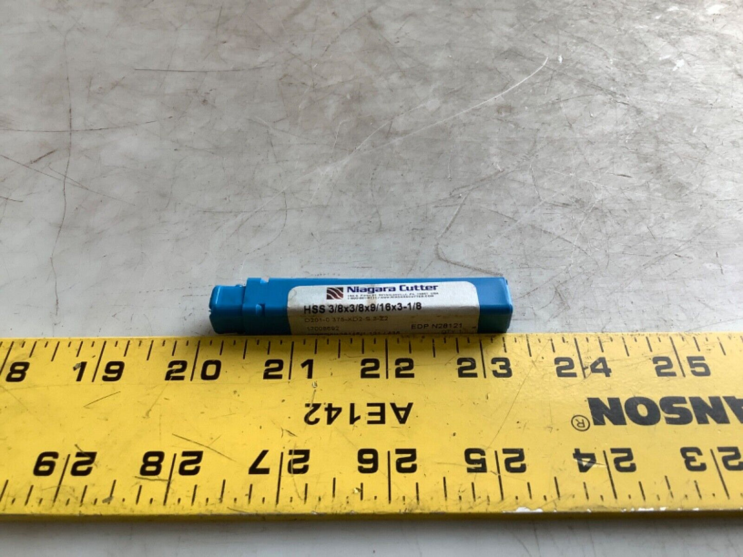 NIAGARA CUTTER N28121 DOUBLE END MILL SQUARE 3/8X3/8X9/16X3-1/8 2F 333