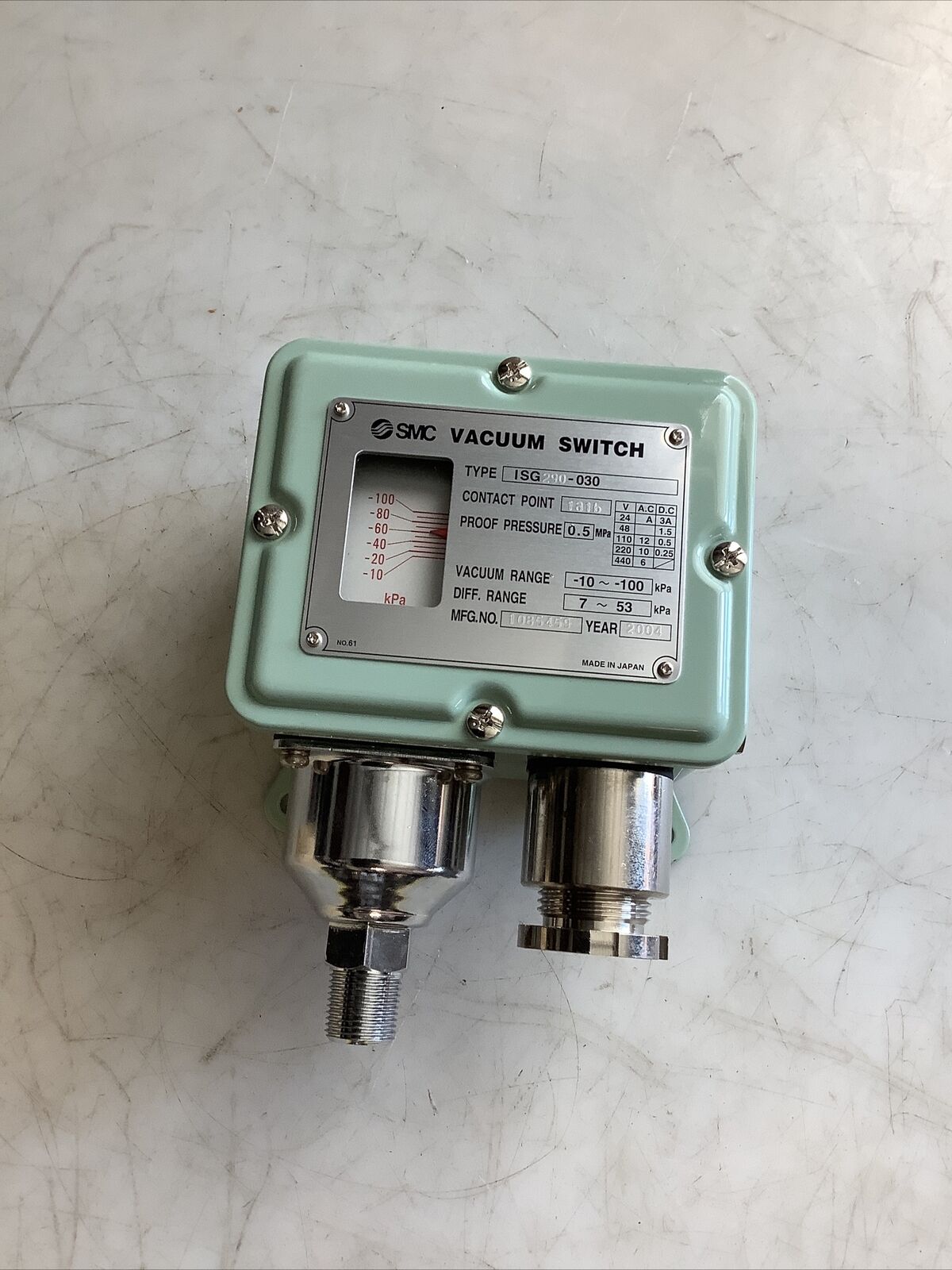 SMC ISG290-030 PRESSURE SWITCH DDD