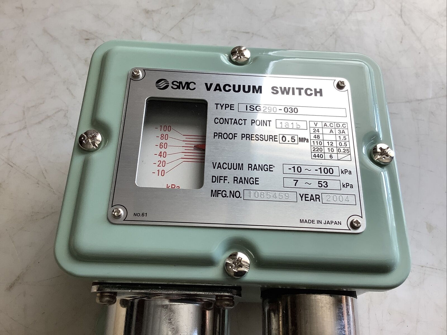 SMC ISG290-030 PRESSURE SWITCH DDD