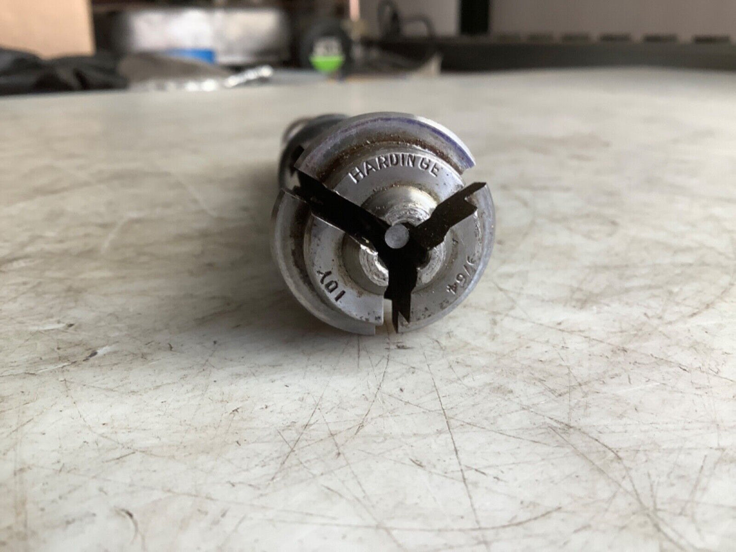 BROWN & SHARPE 110-1 SPRING EJECTOR STOP W/ HARDINGE 10Y COLLET 9/64IN 333