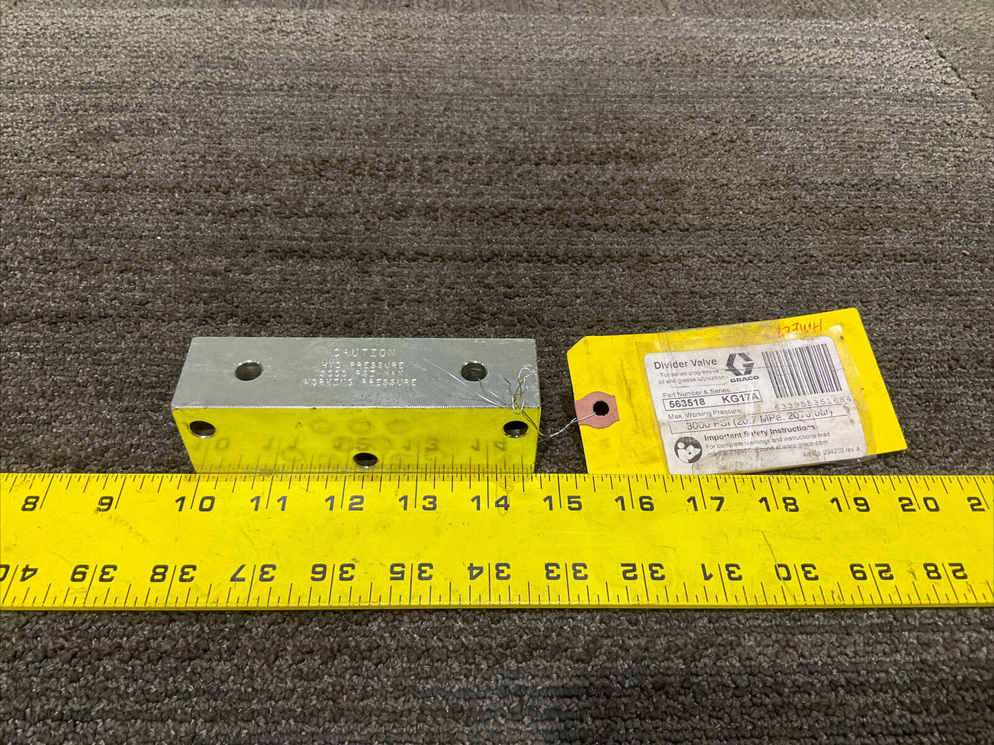 GRACO 563518 DIVIDER VALVE 444