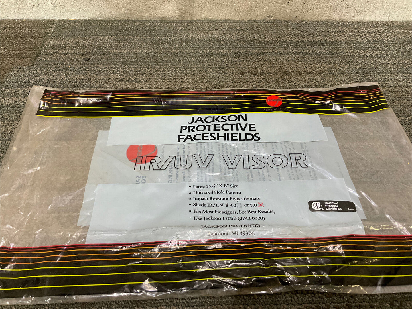 JACKSON 170SB 0742-0020 LARGE 15.5” X 8” UNIVERSAL HOLE IR/UV VISOR 222 LOT OF 2