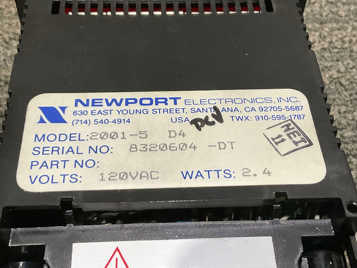 NEWPORT 2001-5 D4 DIGITAL PANEL VOLTMETER 222
