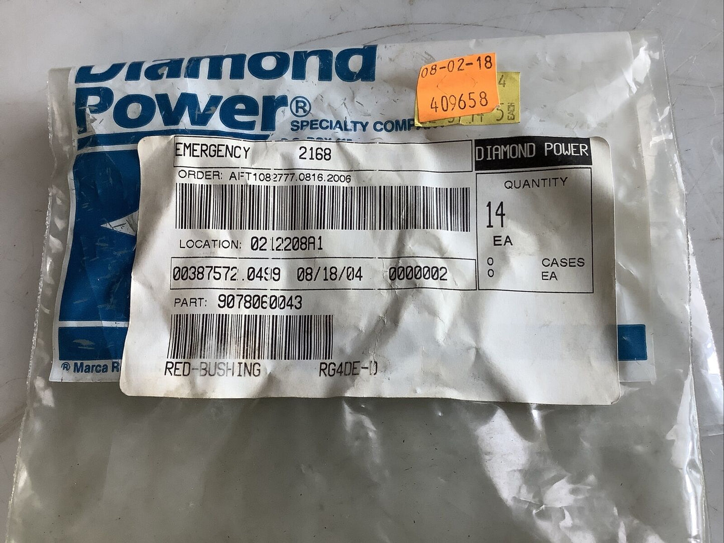 DIAMOND POWER 9078060043 BUSHING PPP - QTY 14