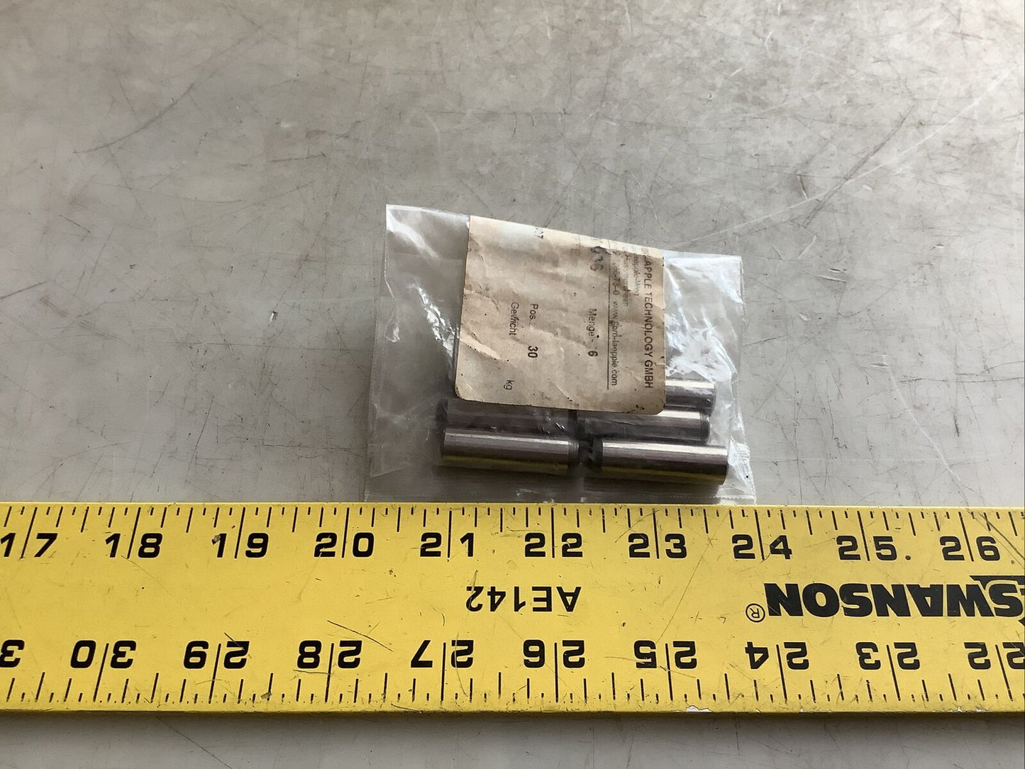 FLT 235.1.1000.036 CYLINDER PIN 999 - QTY 6