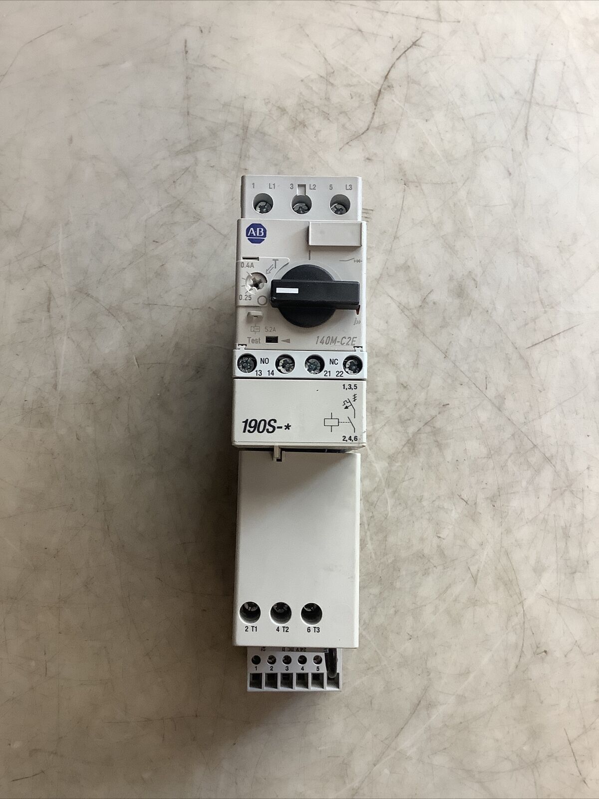 ALLEN BRADLEY 190S-ANDJ2-CA40C STARTER W/ 140M-C2E-A40 AND 100-C09D*10 999