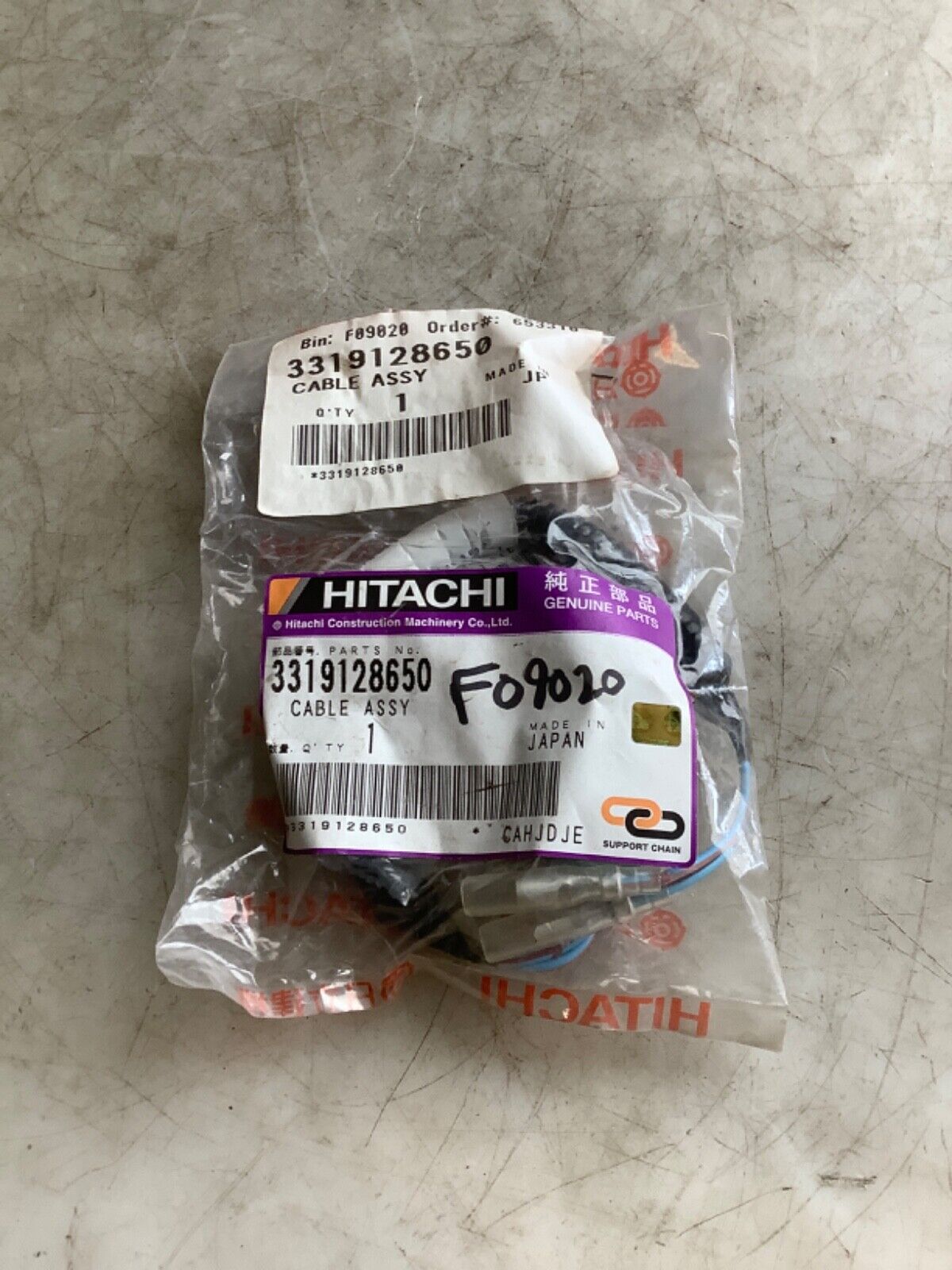 HITACHI 3319128650 CABLE ASSEMBLY 222