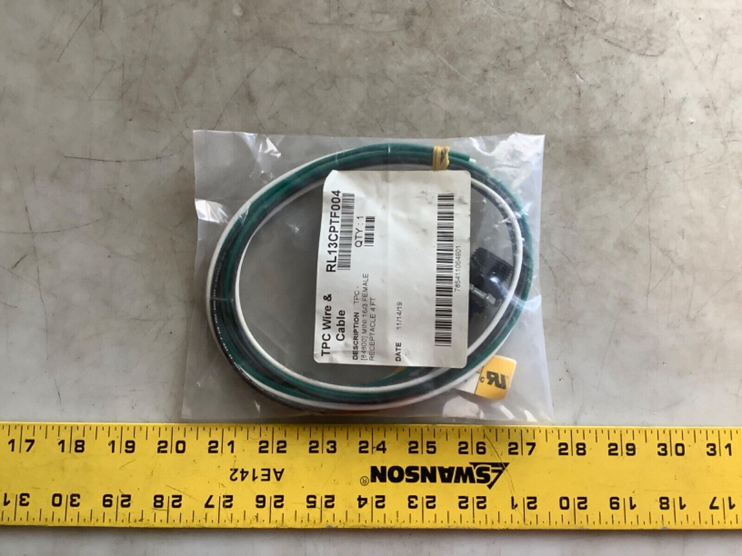 TPC WIRE RL13CPTF004 CABLE RECEPTACLE FEMALE 16/3 4FT 222