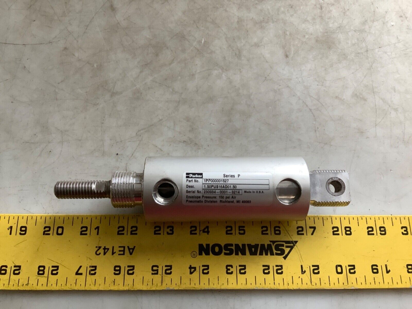PARKER 1PP000001527 PNEUMATIC ROUND BODY CYLINDER 1.50PUS16AD0.150 222