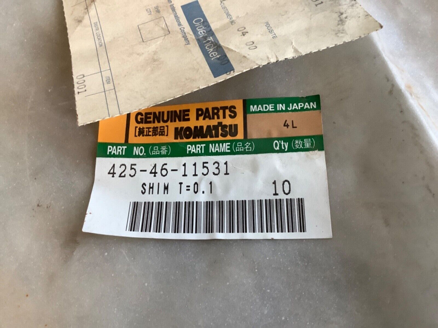 KOMATSU 425-46-11531 SHIM 0.1 222 - QTY 9