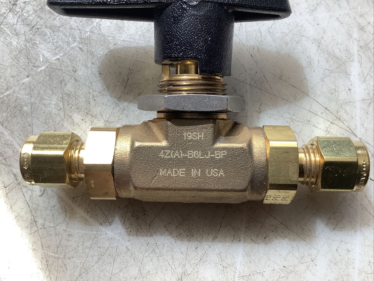 PARKER 4A-B6LJ-BP BALL VALVE 1/4IN - LOT OF 2