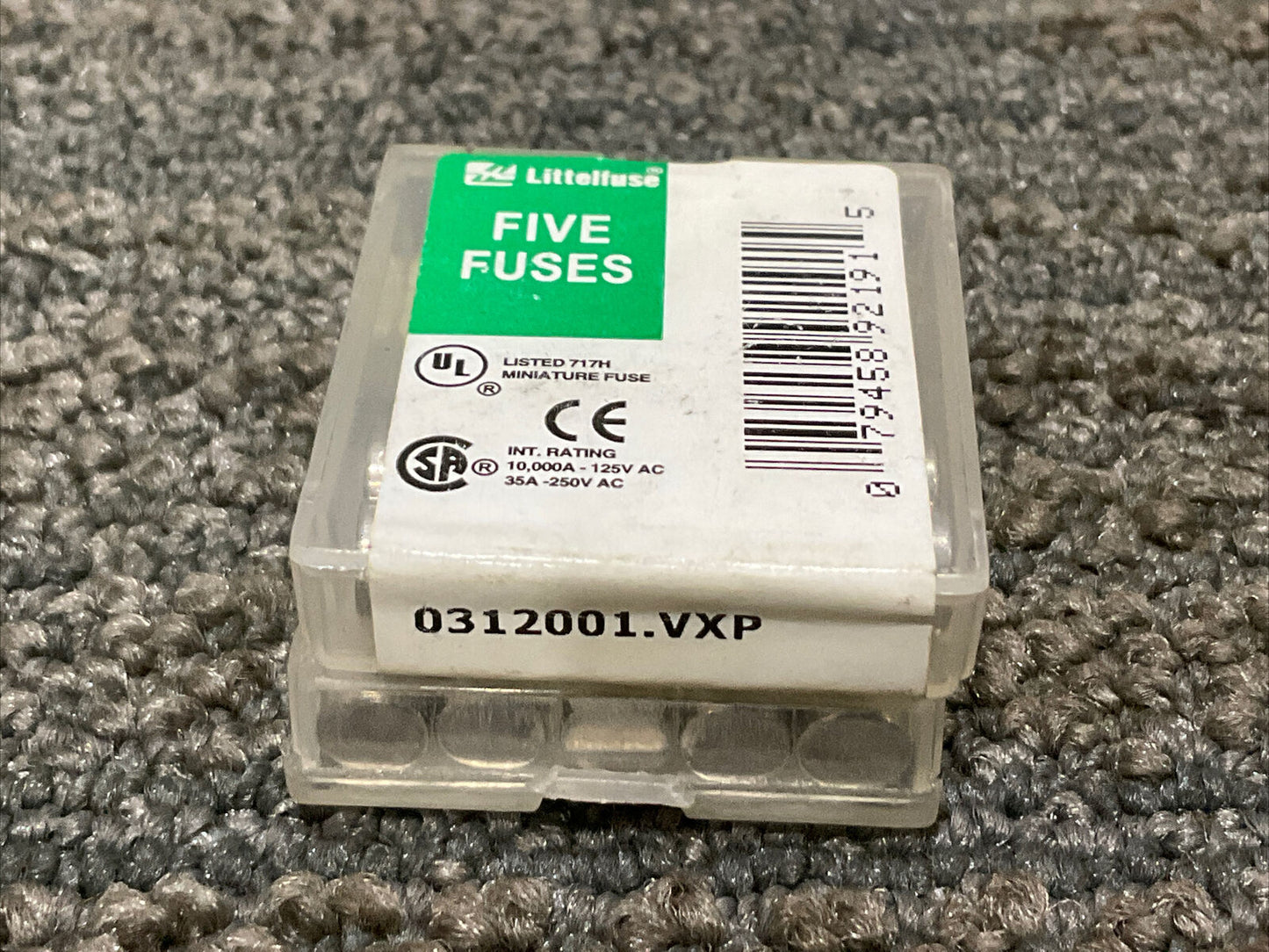 LITTELFUSE 0312001.VXP FUSE 222 LOT OF 7