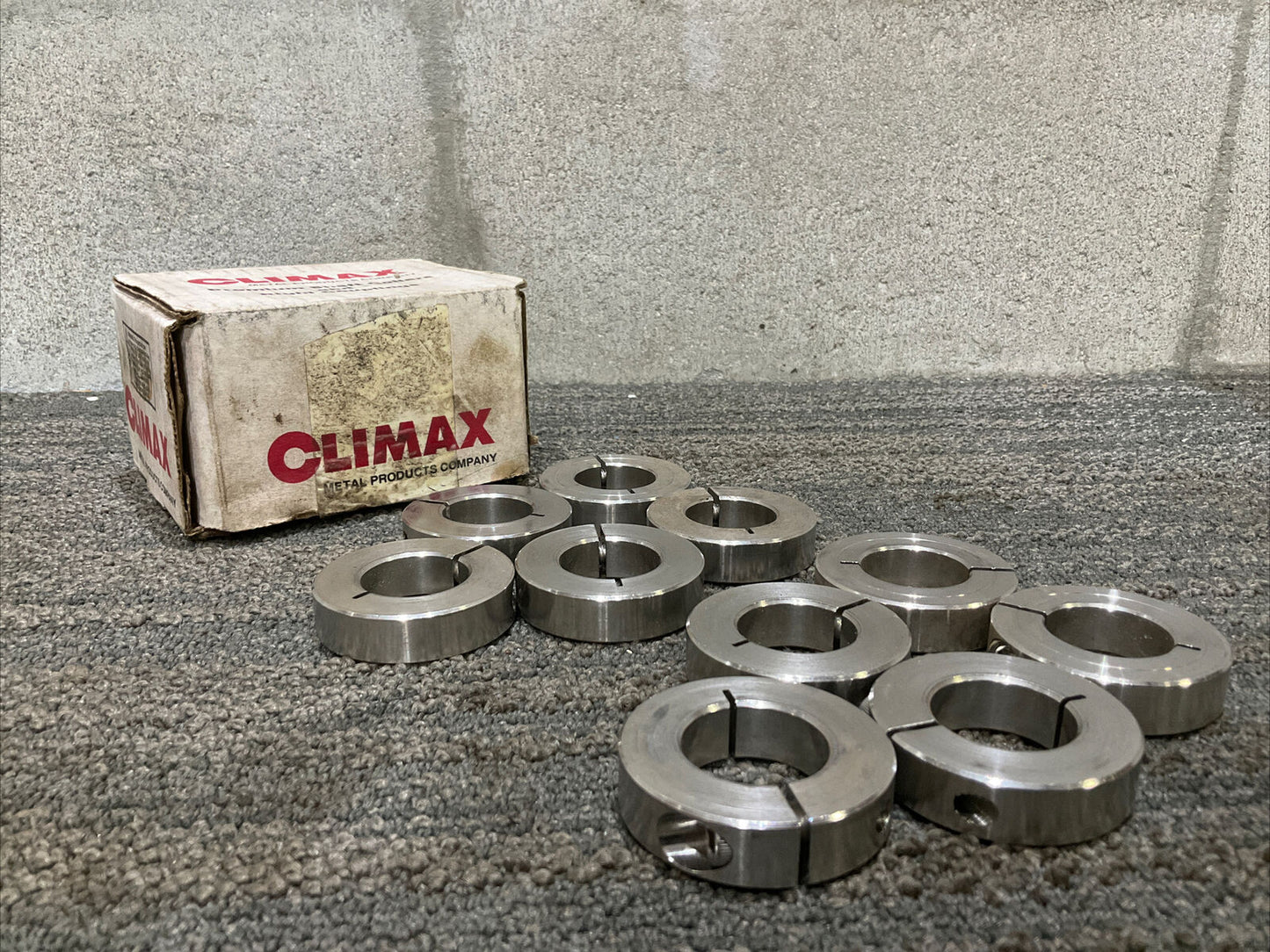 CLIMAX H1C106S SHAFT COLLARS & RIGID COUPLINGS 222 LOT OF 10